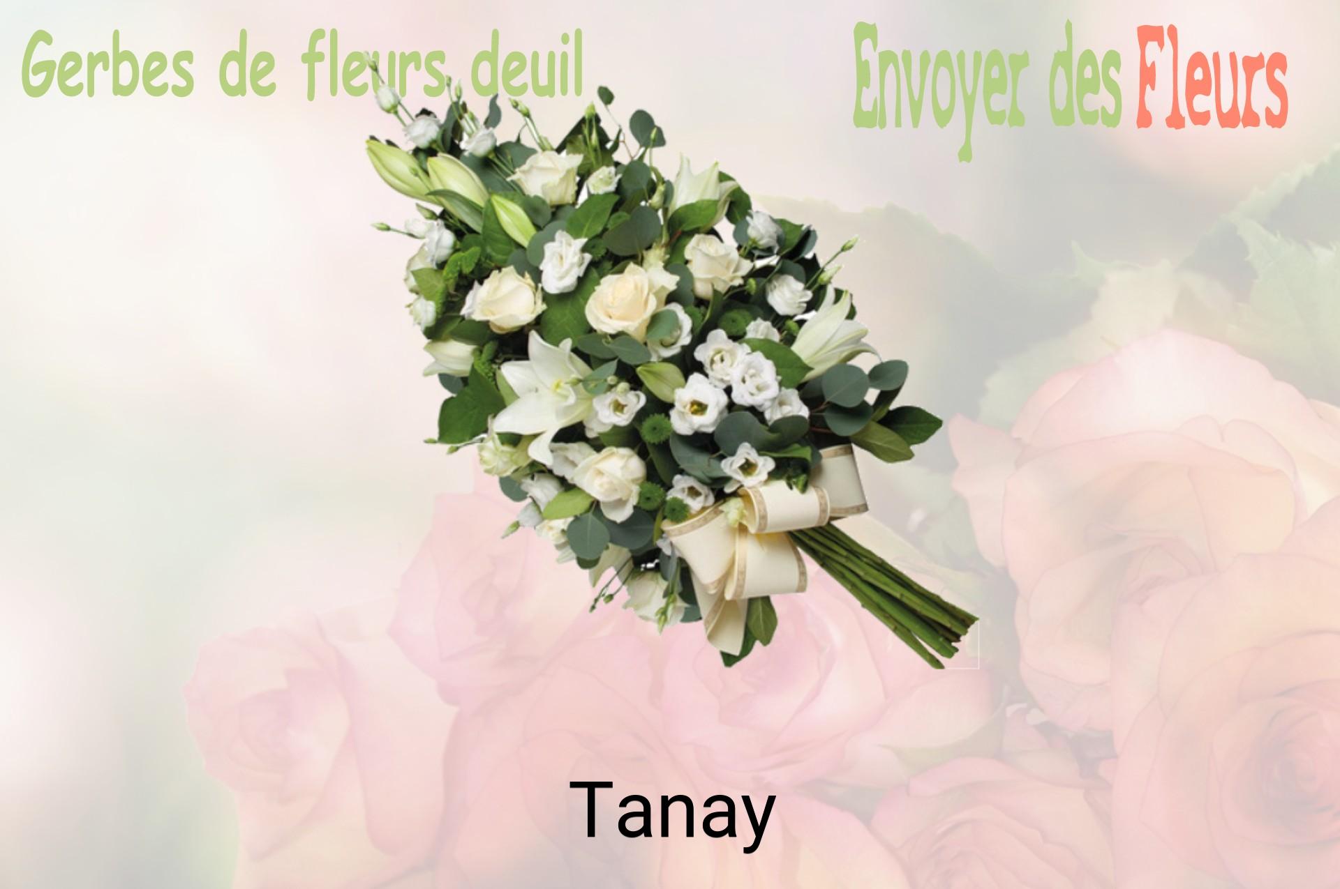 Gerbe de fleurs de deuil livrée à Tanay